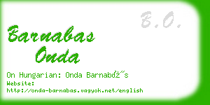 barnabas onda business card